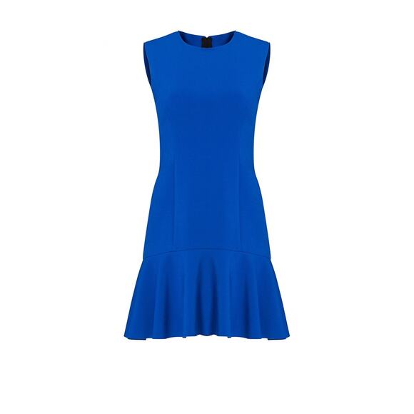 Size 10 Jason Wu Blue Tiered Ruffle Dress - Picture 4 of 7